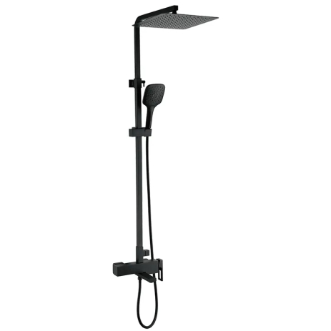 Душевая колонна KOER KB-56009-05 черная со смесителем, 3 режима, латунь (KR3507)