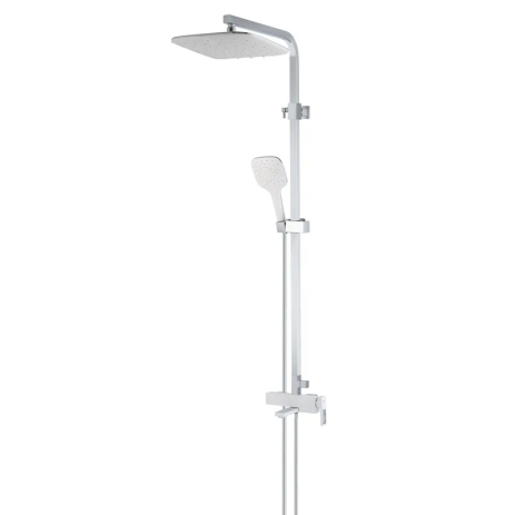 Душевая колонна со смесителем KOER KB-56009-04 3 функции (Цвет хром+белый) (KR5987)