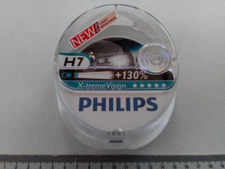 Лампа PHILIPS H7 12v 55w X-treme Vision (+130%) (12972 XV New) 2 шт.