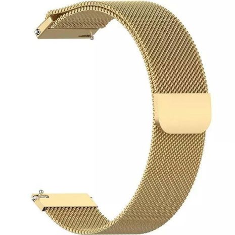 Ремешок BeCover Milanese Style для Xiaomi Amazfit Bip (20mm) Lite/Bip S Lite/GTR 42mm/GTS/TicWatch S2/TicWatch E/GTS 3/GTS 2 mini Gold (707738)