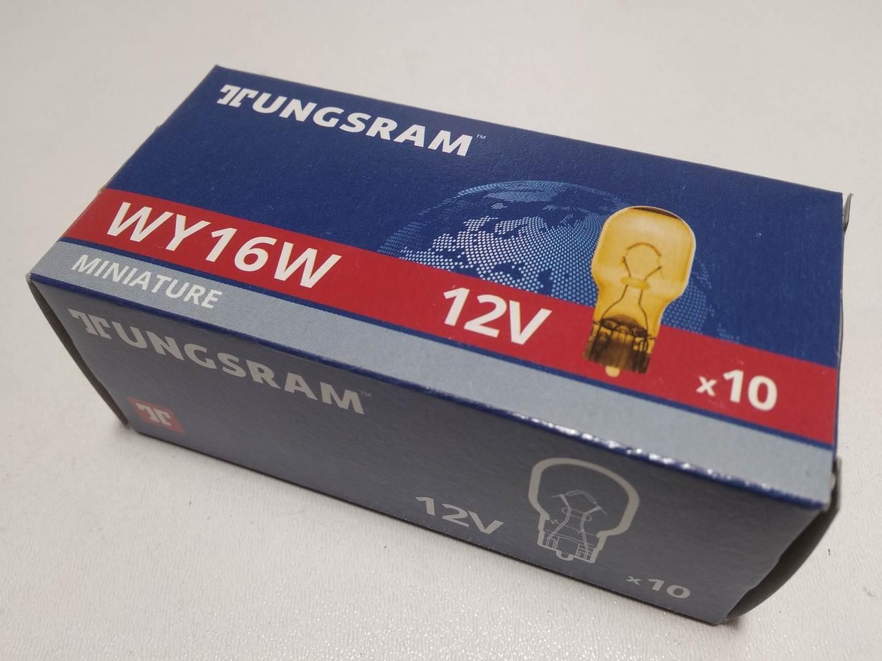 Лампа бесцокольная TUNGSRAM 12V W16W (WY16WNAL.10K) желтая (10 шт. в уп.) Лампа бесцокольная TUNGSRAM 12V W16W (WY16WNAL.10K) желтая (10 шт. в уп.)