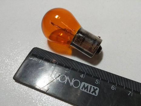 Лампа із цоколем TUNGSRAM 12V PY21W (1056.10K) ЖОВТА 1 шт. зміщений вусик