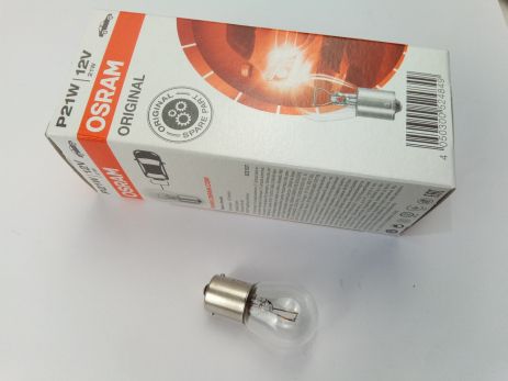 Лампа з цоколем OSRAM 12V P21W (7506) (10 шт. в уп.) (N0177322) ціна за 1 шт