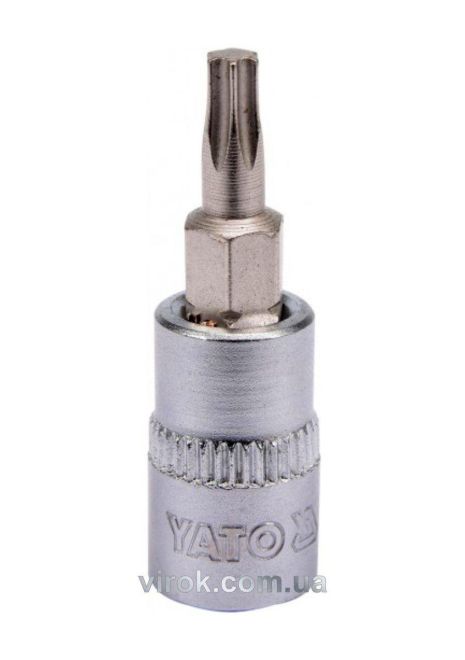 Головка торцева до квадрату 1/4" YATO з насадкою "TORX" Т20, L= 37 мм [150/600]