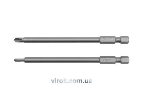 Набір насадок викруткових YATO : "TRI-WING" #0-#1, квадрат 1/4", L= 100 мм. 2 шт. [25/100]