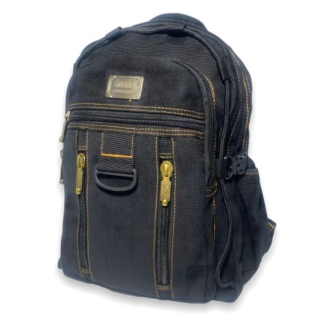 ЧЕРНЫЙ БРЕЗЕНТОВЫЙ РЮКЗАК, 20 Л, С ТРЕМЯ ОТДЕЛЕНИЯМИ И БОКОВЫМИ КАРМАНАМИ ЧЕРНЫЙ БРЕЗЕНТОВЫЙ РЮКЗАК, 20 Л, С ТРЕМЯ ОТДЕЛЕНИЯМИ И БОКОВЫМИ КАРМАНАМИ