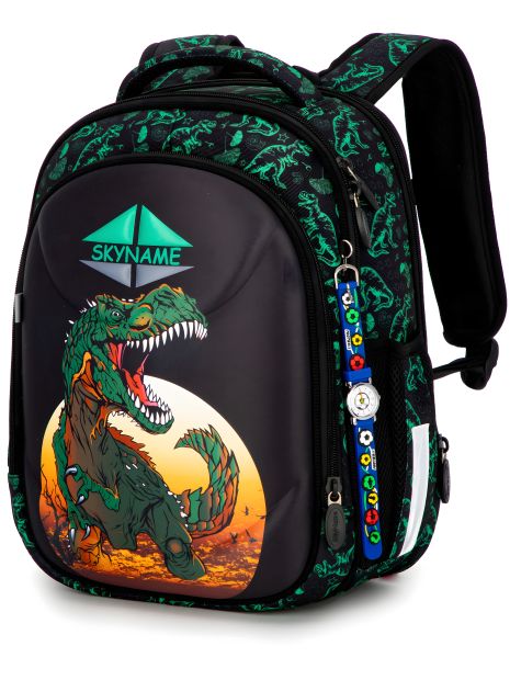 Школьный ранец Winner One/Sky Name, черный, на два отделения Школьный ранец Winner One/Sky Name, черный, на два отделения