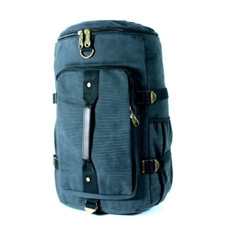 Сумка-рюкзак брезентова, 25 л, чорна, одне відділення Сумка-рюкзак брезентова, 25 л, чорна, одне відділення