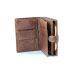 Мужской кожаный кошелек с двумя отделениями для купюр, коричневый Мужской кожаный кошелек с двумя отделениями для купюр, коричневый