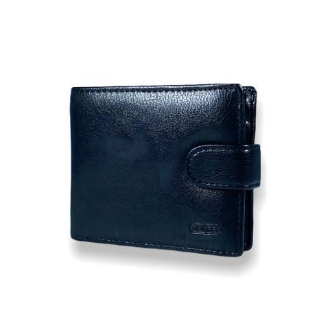 Компактный мужской кошелек из кожзама, застежка-кнопка