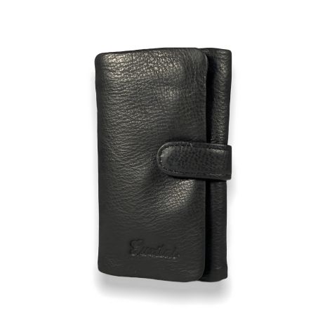 Коричневий гаманець-ключниця на два відділення та шість карабінів Коричневий гаманець-ключниця на два відділення та шість карабінів