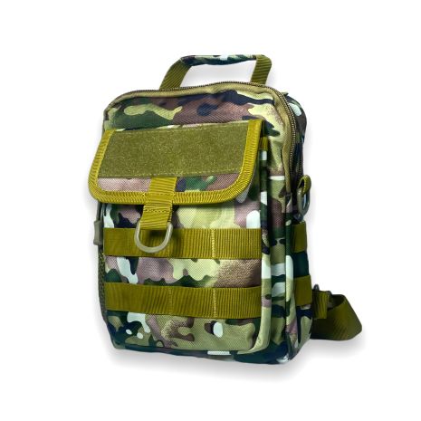 Чоловіча камуфляжна сумка-слінг, два відділи, фронтальні кишені