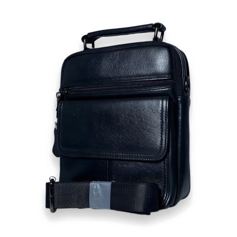 Сумка через плече чоловіча, натуральна шкіра, два відділення