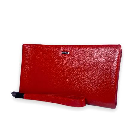 Жіночий шкіряний гаманець з застібкою на блискавці, червоний Жіночий шкіряний гаманець з застібкою на блискавці, червоний