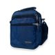 2-отдельная мужская современная сумка через плечо, 3 кармана на лицевой, синяя
