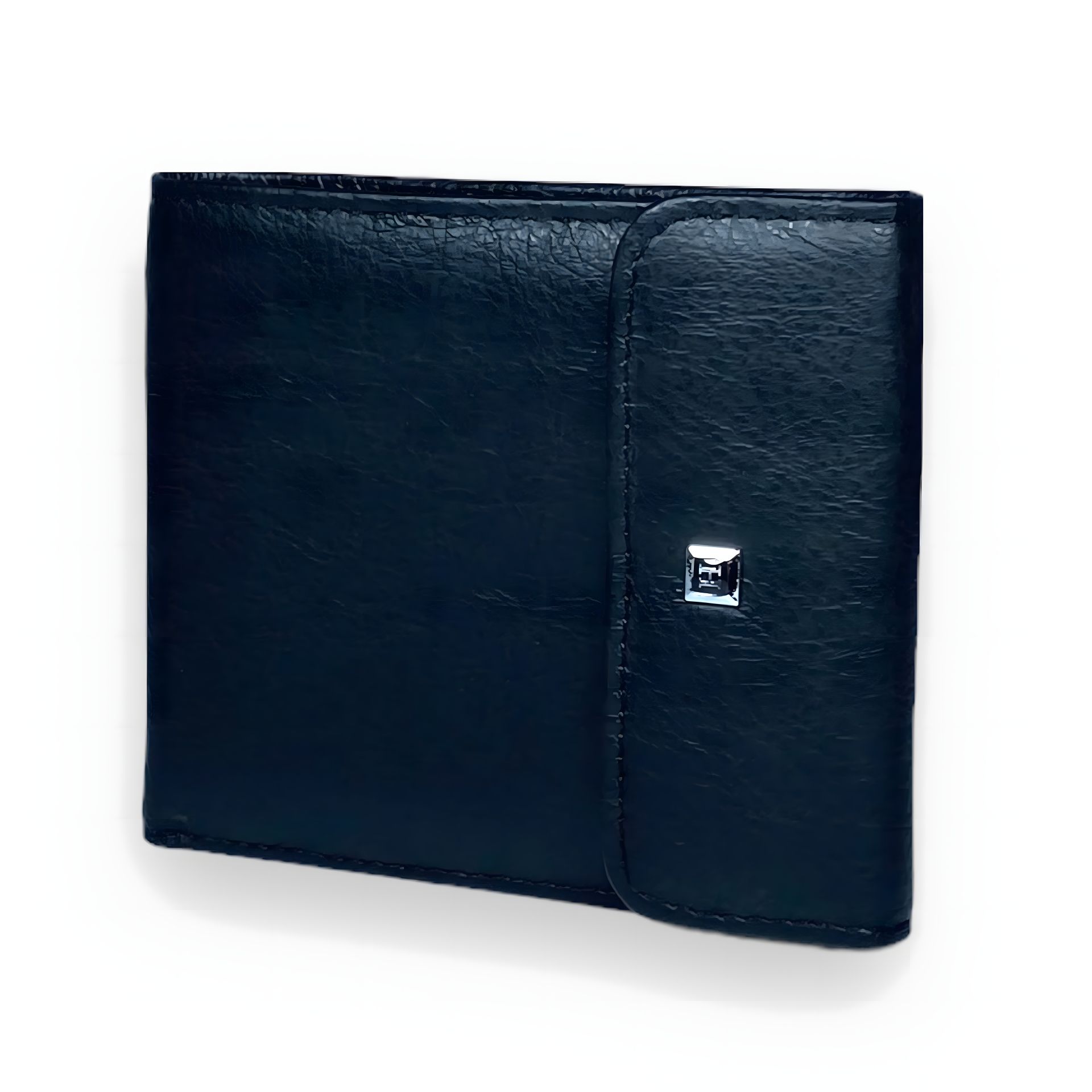 Чоловічий шкіряний гаманець із кнопковою застібкою Чоловічий шкіряний гаманець із кнопковою застібкою