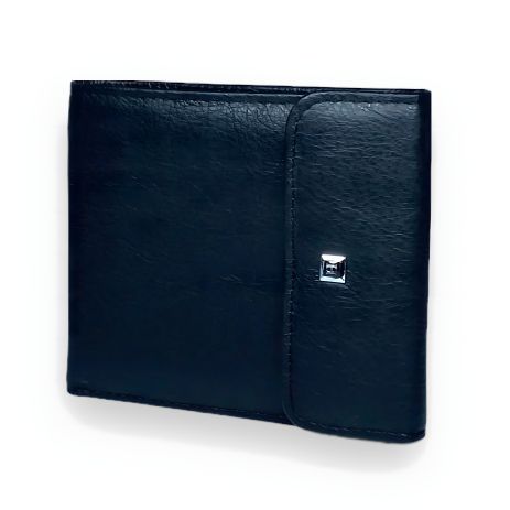 Чоловічий шкіряний гаманець із кнопковою застібкою