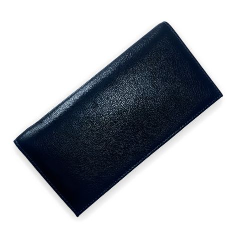 Стильний чоловічий гаманець з натуральної шкіри, чорний