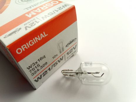 Лампа безцокольна OSRAM 12V W21/5W (7515) (10 шт. в уп.) (997008215) ціна за 1 шт