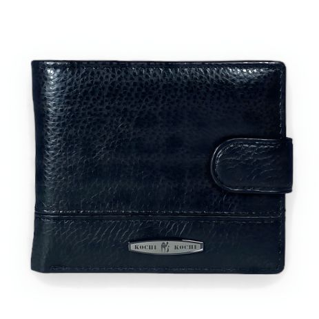 Чоловічий шкіряний гаманець, чорний колір
