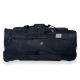 Черная дорожная сумка на колесах, один отдел, 72 литра, две ручки