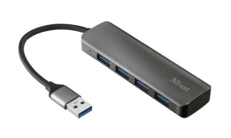 Концентратор Trust Halyx 4xUSB-A3.2 Aluminium (23327)