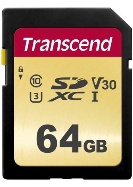 Карта пам'яті SDXC 64GB UHS-I/U3 Class 10 Transcend 500S (TS64GSDC500S)