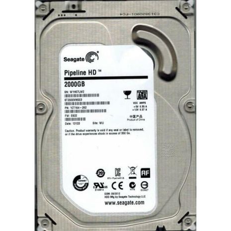 Накопичувач HDD SATA 2.0TB Seagate Pipeline HD 5900 rpm 64MB (ST2000VM003) Refurbished