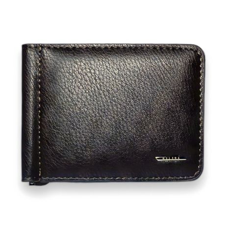 Затискач для купюр з екошкіри, одне відділення, коричневий