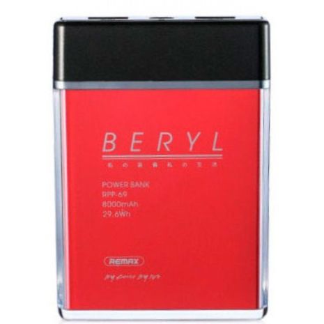 АРХІВ ВИДАЛИТИ Повербанк Remax RPP-69 Beryl 8000mAh Red