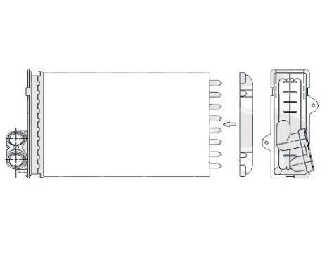 Радіатор пічки Peugeot 405 (Nissens) FP 54 N42-X