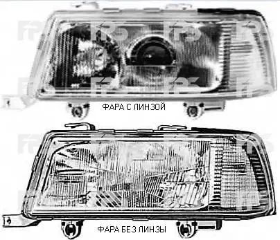 Фара передня для Audi 80 '91-94 права (HELLA) механічна/під електрокоректор