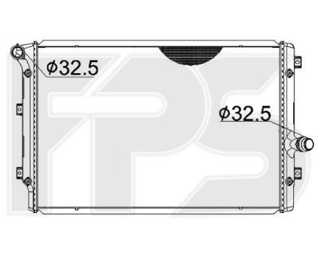 Радиатор охлаждения Skoda Octavia / Caddy / Passat (Tempest), OEM: TP.15.65.281A / Радіатор охолодження Skoda