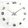 3D Настінний годинник 130 см NC (Чехія) великий сріблястий Арабські-G
