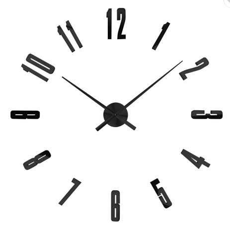 130 см настенные 3D часы NC (Чехия) с арабскими цифрами, большие черные, серия Арабские4-G