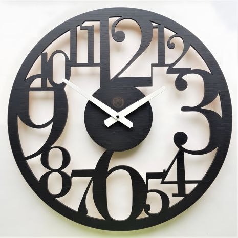 Настенные часы Ti-Time (45 см), модель Лофт2 [МДФ], черные