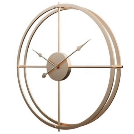 Годинник настінний Ti-Time (80 cм) в стилі лофт Loft2-G-800 металевий золотистий