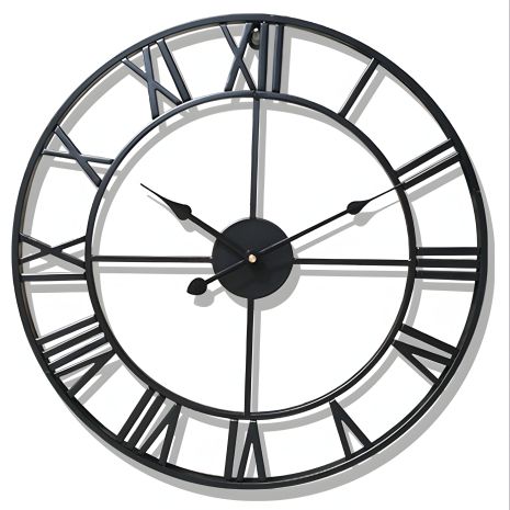 Годинник настінний Ti-Time (50 см) лофт Loft3-B металевий чорний Годинник настінний Ti-Time (50 см) лофт Loft3-B металевий чорний