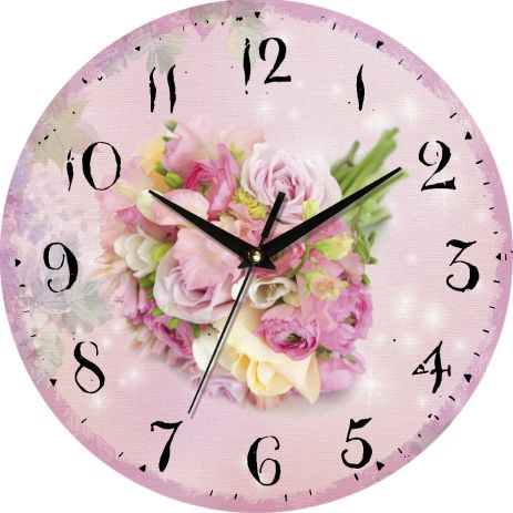 Настінний годинник провінцій (33 см) "Прованс" uta-065-vp рожевий