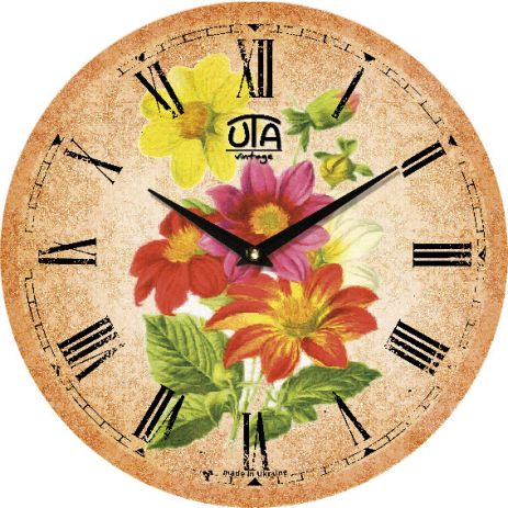 Часы в провансе (33 cм) "Прованс" UTA-059-VP бежевые