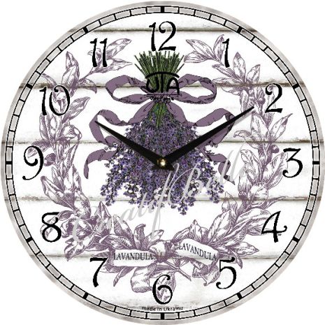 Часы настенные винтаж (33 cм) "Прованс" UTA-039-VP белые