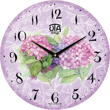 Часы в провансе (33 cм) "Прованс" UTA-050-VP сиреневые