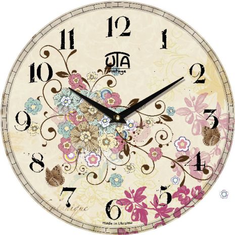 Дивіться стіну ретро (33 см) UTA-037-VP Білий