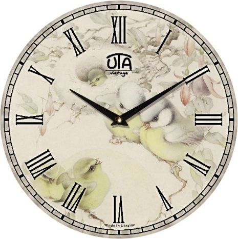 Часы настенные ретро (33 cм) UTA-015-VP серые