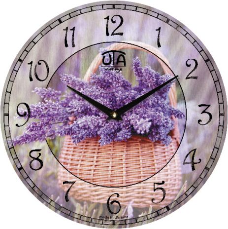 Watch Wall Vintage (33 см) "Лаванда" UTA-014-VP LILAC
