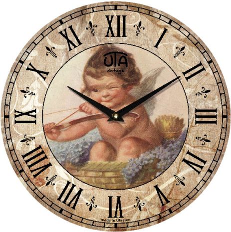 Годинник у Провансі (33 см) "ангел" uta-003-vp бежевий