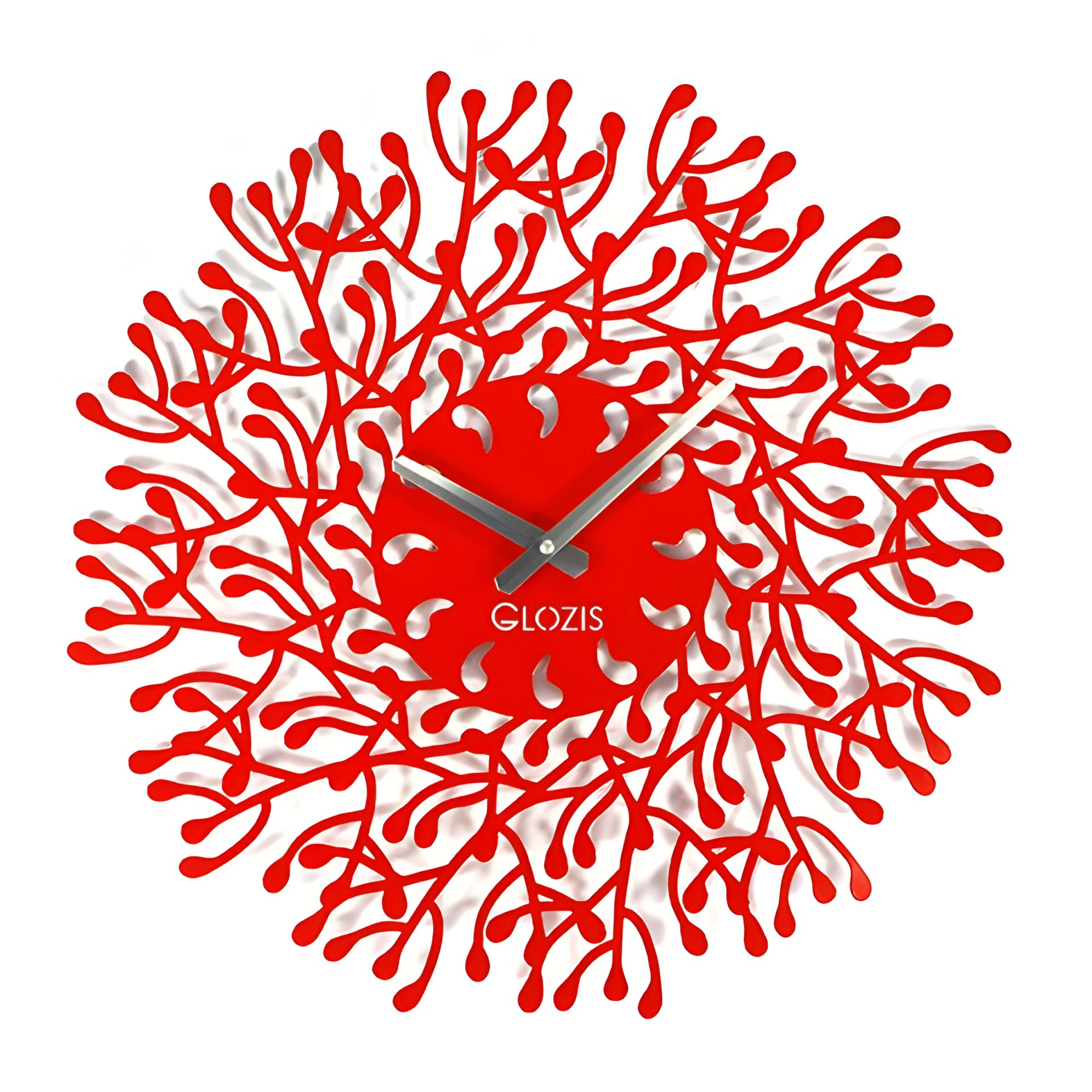 Гармония дизайнерские настенные часы Glozis-B-012, металлические, красные (50 см) [Металл, Открытые, Гармония дизайнерские настенные часы Glozis-B-012, металлические, красные (50 см) [Металл, Открытые,