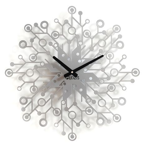Настенные дизайнерские часы Glozis-B-014 Galaxy Галактика белые (50 см) [Металл, Открытые, Цвета]