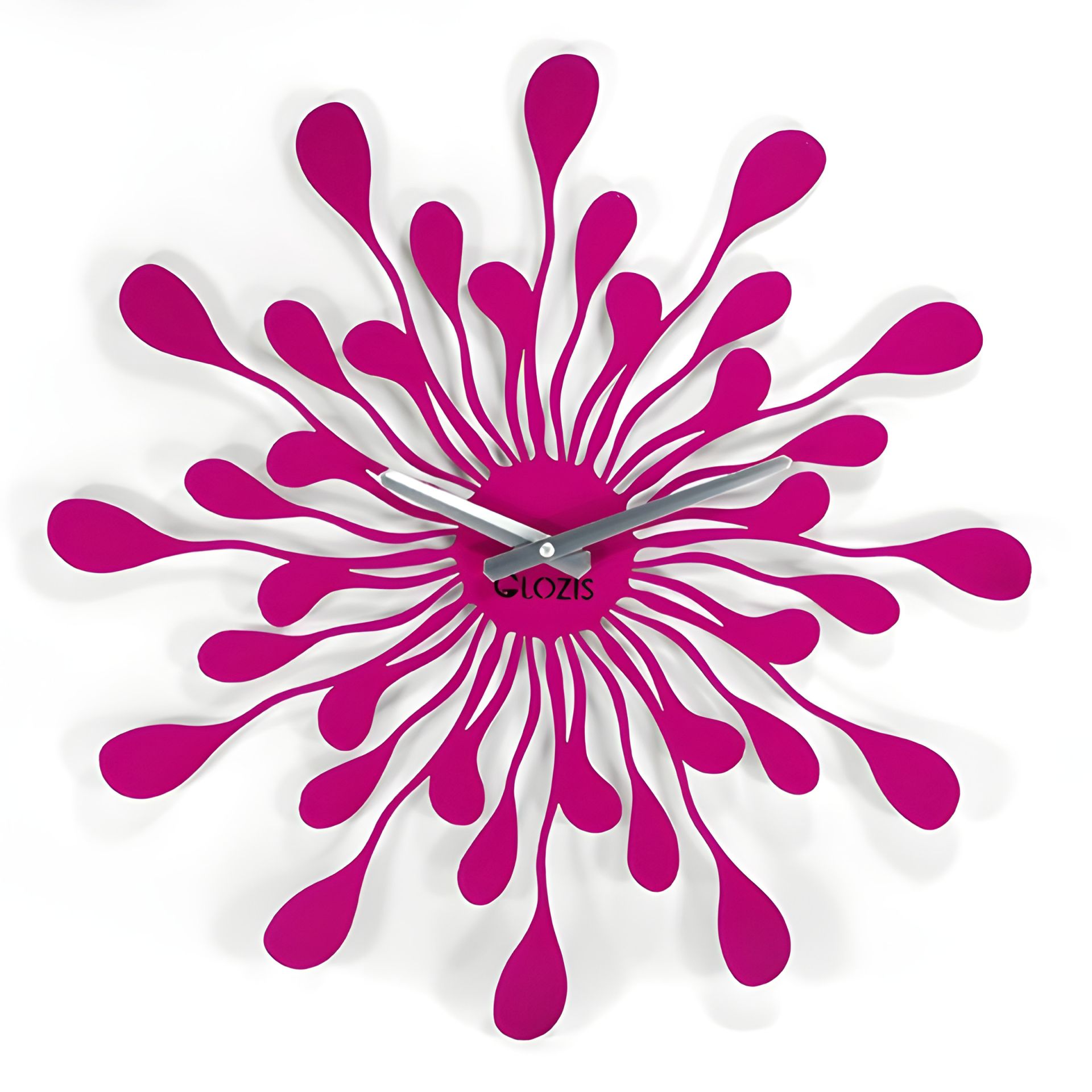 Дизайнерские часы металлические Glozis-B-008 Emotion Эмоция малиновые сиреневые (50 см) [Металл, Открытые, Дизайнерские часы металлические Glozis-B-008 Emotion Эмоция малиновые сиреневые (50 см) [Металл, Открытые,