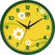 Настенные часы (30 cм) "Ромашки" UTA-01-GR-08 салатовые